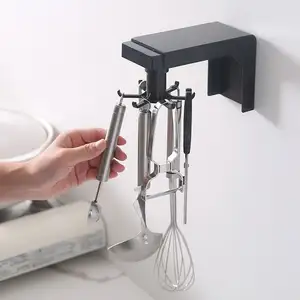 E1700 crochet rotatif télescopique Simple outils de cuisine fournitures de rangement suspension en plastique mural cuillère séchage Rack de rangement