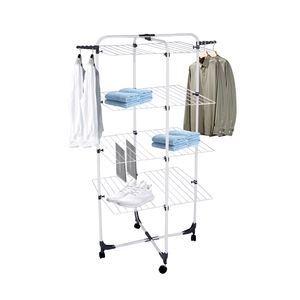 Étendoir de séchage d'intérieur d'approvisionnement d'usine Conception de pli de vêtements Étendoir à 4 niveaux pour balcon - Product Image 6