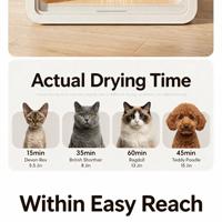 2026 82L MAX6D "11" Oven Pengering Hewan Peliharaan dengan Port Tiup Udara, Pengering Tiup untuk Kucing, Anjing, Hewan Kecil, Penggunaan di Rumah, Cerdas, Senyap, Lengkap