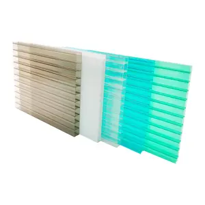 Feuille creuse en polycarbonate résistant aux uv de construction chaude de 6mm film protecteur en feuille de polycarbonate ignifuge