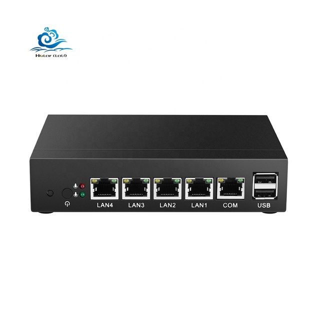 HLY Fanless N2830 J1900 4 Gigabit Ethernet Lan RJ45 Ports Barebone Pfsense Firewall Router Mini PC