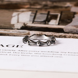 Japanese Korean Style Titanium Steel <b>Ring</b> Geometric Skull Design Women's Fashion <b>Ring</b> SA354 - Product Image 1