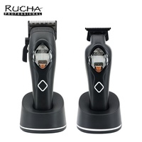 Tondeuse et tondeuse à barbe sans fil RUCHA, moteur vectoriel 9000 tr/min, lame DLC, batterie 2000 mAh, pour hommes