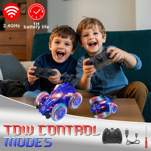 Niños 360 ° Doble cara 2,4 GHz 4WD Hero RC Car con luces geniales Stunt Car Recargable RC Stunt Cars para niños - Product Image 3