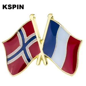 Норвежский Флаг Франции Заколка брошь значок брошь на лацкан значки на рюкзак Пользовательский логотип