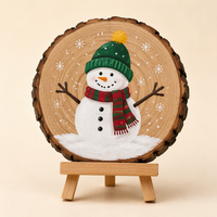 Personalisierter Weihnachts-Souvenir-Holzscheit zum Basteln, unbehandelter Holzscheit als Wandornament für Einweihungsgeschenke, Wohnzimmer und Feiertagsdekoration