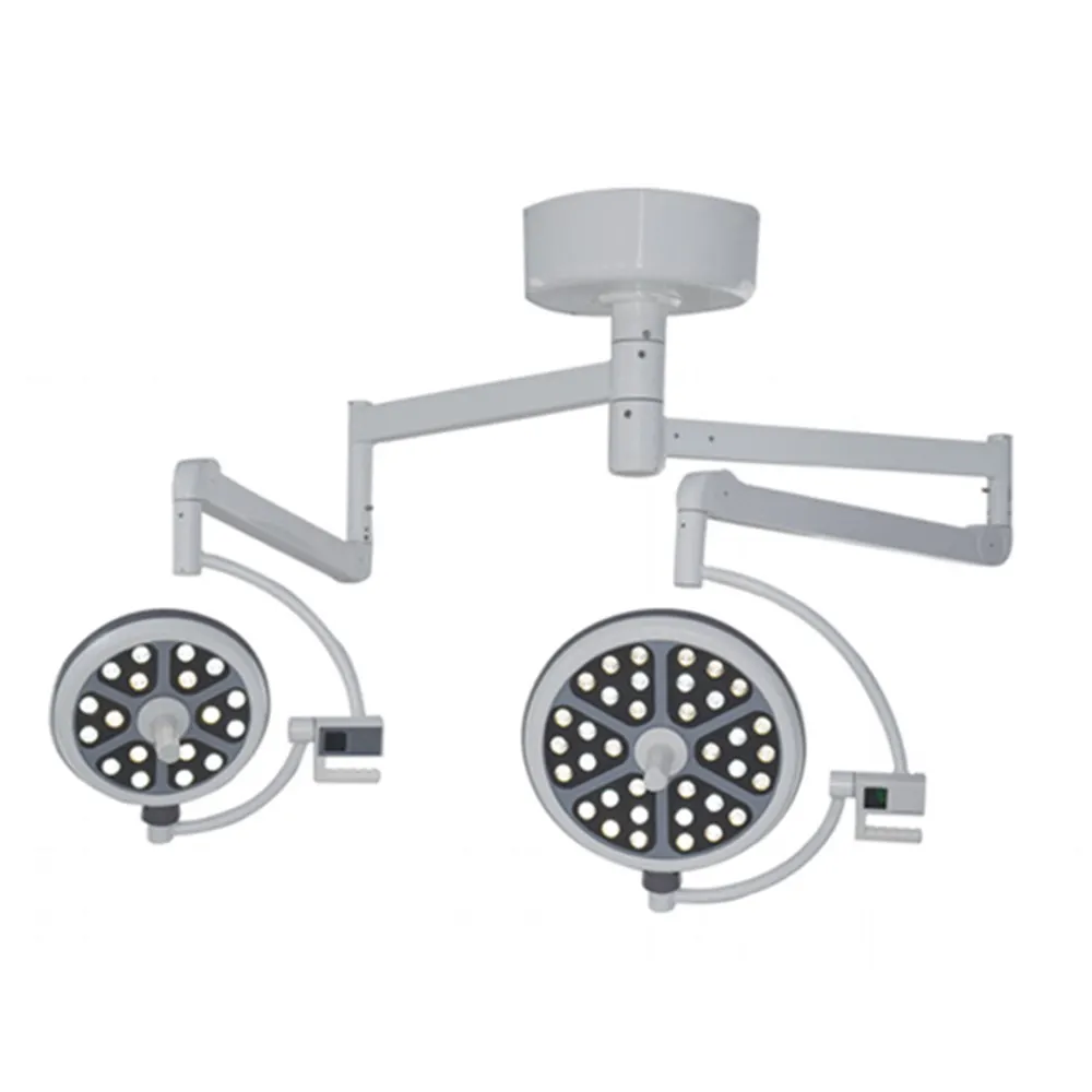 Adjustable Double Dome Shadowless Ceiling LED Operation Surgical Light With LCD Control Panel