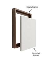 Cadre flottant moderne en MDF blanc durable pour peinture, effet d'ombre 3D, certifié BSCI, cadre en toile nordique, art mural minimaliste scandinave