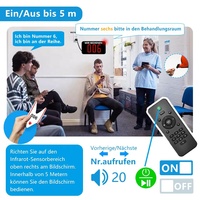 Système d'appel de numéros de file d'attente sans fil avec distributeur de tickets, affichage à 3 chiffres, voix allemande pour banque, hôpital, pharmacie