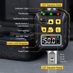 Adaptador de Llave Dinamométrica Digital de Alta Calidad, 7.4-147.5 Ft-lb/10-200 Nm, Pantalla LCD a Color, Precisión del 2%, Adaptador de Torque Digital de 1/2'' - Product Image 5