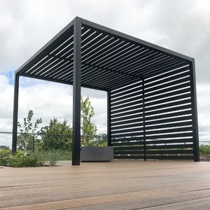 Obturateur réglable à revêtement en poudre pour pavillon gazebo à pergola - Product Image 4