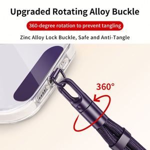 Adjustable <b>Polyester</b> Mobile Phone <b>Lanyard</b> Phone Tether Patch Universal Crossbody Neck Strap for Cell Phone Accessories Case Use - Product Image 5