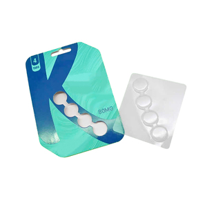 Tùy chỉnh 15mg nhai máy tính bảng trong suốt cửa sổ hiển thị hộp in nổi 7-Oh nhai máy tính bảng bao bì hương vị khác nhau - Product Image 5