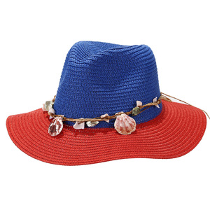 Nuevo Sombrero de Paja Bohemio Unisex de Dos Tonos con Detalles de Conchas para Viajes a la Playa - Product Image 5