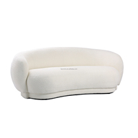 Canapé 2 places en tissu confortable de conception simple de luxe léger moderne nordique pour le salon ou la chambre à coucher pour la décoration d'hôtel