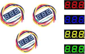 Top vente 0.28 pouces 100V voltmètre cc à trois fils rouge 3 bavoirs voltmètre rouge numérique 0.28 pouces affichage LED - Product Image 3