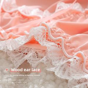 Dromerige Lolita-Stijl Laagbouw Kanten Damesslipje Met Lieflijk Romantisch Gebreid Bikini Strik Decoratie Ondergoed - Product Image 4