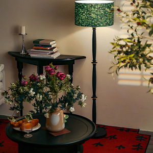 Lampe <span class=keywords><strong>de</strong></span> sol <span class=keywords><strong>de</strong></span> style français rétro du milieu du siècle, en bois massif couleur noyer, lampe fluorescente tricolore Wabi-sabi - Product Image 4