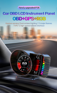 Affichage TFT HUD sur le pare-brise de la voiture avec compteur de vitesse, compte-tours, temps de conduite, consommation de carburant, moniteur de température de l'eau - Product Image 5