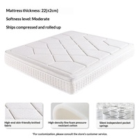 Kasur Hotel Grosir Tebal 20cm Hybrid Independent Spring Memory Foam dengan Kain Rajut Kekakuan Sedang untuk Penggunaan di Kamar Tidur