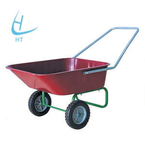 Meilleures ventes - <span class=keywords><strong>Brouette</strong></span> agricole en acier bien conçue avec plateau fini en peinture poudrée rouge - Product Image 1