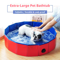 Baignoire gonflable extra-large en PVC pour animaux de compagnie, piscine pliable portable, remplissage et vidange faciles, écologique, capacité max. 600L, intérieur/extérieur