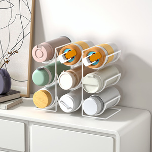 Multi Layer Desktop Cup Holder 3 Floors Punch Free Portable <b>Storage</b> <b>Rack</b> For Insulated Cups - Product Image 3