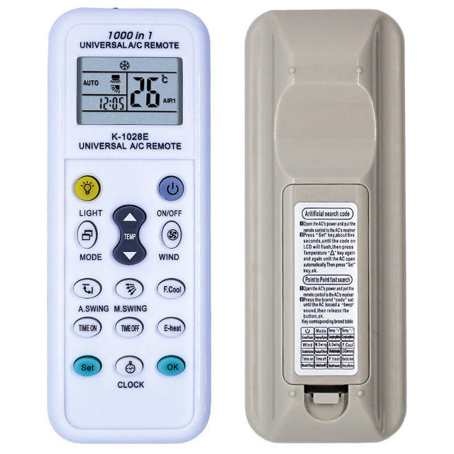 Universal K-1028E Latest 1000 in 1 AC Remote Control with LCD Backlight 7-10m Range AC Powered