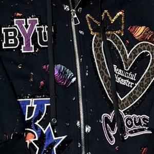 6859/Camicetta da Donna Trendy Slim-Fit in Pizzo Traspirante Stile Casual Moda Urbana per l'Autunno con Lavorazione Artigianale Stile Camicia - Product Image 4