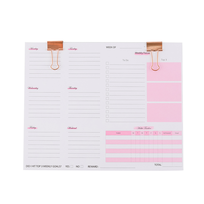 Free Stock Sample Custom Undated Weekly