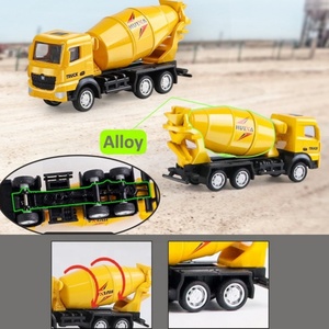 Sanjoyo SJY-1014 Camion malaxeur à béton en métal moulé sous pression à l'échelle 1:80, jouet de simulation de véhicule de construction - Product Image 3