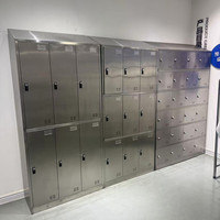 Casiers multi-portes en acier inoxydable avec serrure à clé pour vestiaires de usines alimentaires, gymnases, hôpitaux et bureaux, durables et étanches