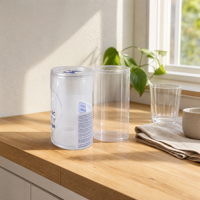 Fourniture directe Fabricant PVC Blister Couvercle Tube Boîte De Rangement Épaissie Transparent Bord Roulé avec Élastique Boîtes En Plastique