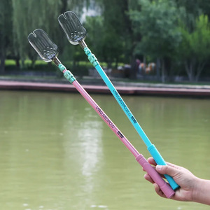 Cuillère à appât Lanqiuqiaou en fibre de carbone, outil de pêche en eau douce longue distance, rose et bleu - Product Image 1