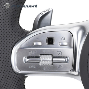 Volante Deportivo de Fibra con Pantalla LED Semiperforada para <span class=keywords><strong>Mercedes</strong></span> Benz W204 W205 C63 AMG W176 <span class=keywords><strong>CLK</strong></span> W207 W209 W216 C216 - Product Image 2