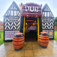 Château gonflable commercial personnalisé en PVC sur le thème de la taverne, pub gonflable, tente de fête gonflable pour une utilisation en extérieur et en intérieur