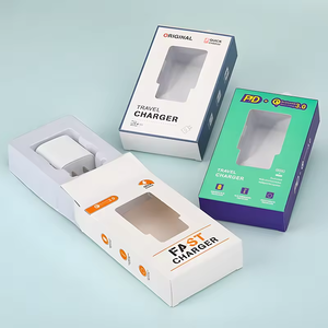 Advanced matte colored <b>paper</b> charger <b>box</b> embossed ODM custom size electronic packaging, suitable for PD wall chargers - Product Image 4