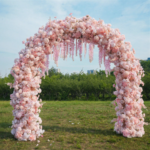 High Grade Artificial <b>Flower</b> Arch Creative pink U shape Floral Arch Durable Wedding Backdrop Decor with Innovative Layout - Product Image 1