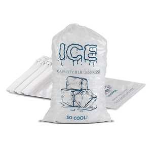 Reusable Drawstring Pe Clear Plastic Disposable Ice Cube <strong>Bag</strong> Packaging - Product Image 4