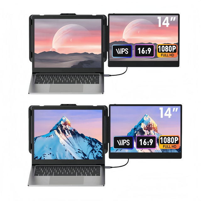 OEM Laptop Monitor Extender S1 Dual Display Screen 1080P FHD IPS USB-C HD Dual Portable Monitor Extender for Laptops Wins Mac