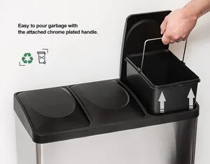 Bac à ordures polyvalent de Style nordique de grande taille, bacs multiples pour appartement, boîte de recyclage des déchets