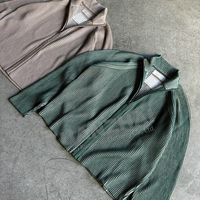 Veste pull zippée tricotée sur mesure de haute qualité, coupe ample, effet délavé, épaules tombantes, pour homme, idéale pour l'hiver – Fabricant