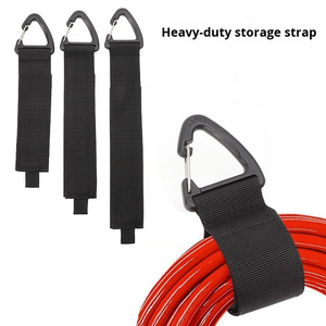 Tali Pengikat Barang Polyester dengan <span class=keywords><strong>Hook</strong></span> <span class=keywords><strong>and</strong></span> <span class=keywords><strong>Loop</strong></span>, Tali Gantung Heavy Duty dengan Gesper Segitiga untuk Berkemah - Product Image 3