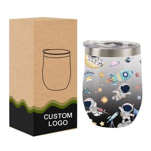 Mug isotherme à double paroi anti-fuite de 12 oz en acier inoxydable, gobelet à vin sans pied en forme d'œuf pour boissons glacées et café chaud - Product Image 1