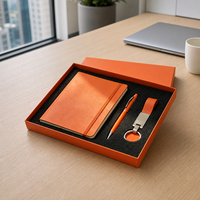Ensemble de carnets d'affaires en gros, portable, avec montre, en cuir PU, coffret cadeau, fabrication professionnelle