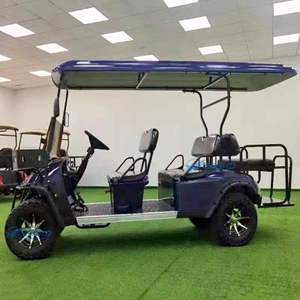 Voiture de golf électrique 6 places personnalisable de haute qualité avec structure en acier et homologation routière pour le tourisme - Product Image 1