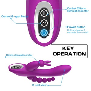 Vibratore Realistico a Forma di Coniglio con Funzione di Spinta per Donne - Product Image 3