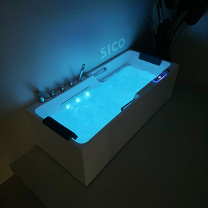 <span class=keywords><strong>Baignoire</strong></span> de massage bien-être autoportante moderne SICO avec jets de <span class=keywords><strong>balnéothérapie</strong></span> plongeant à froid et égouttoir pour le trempage de l'hôtel - Product Image 5
