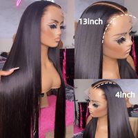 Perruque en cheveux humains vietnamiens bruts, Lace Front HD 13x6, cuticules alignées, sans colle, pré-épilée, ligne de cheveux naturelle, vente en gros