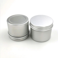Pot cosmétique en aluminium métallique de 150 ml pour cire coiffante, avec couvercle à vis, impression offset, finition laquée, pour blush et crème visage, commande en gros OEM